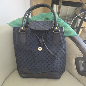 Elegant Navy Blue Designer Tote Bag
